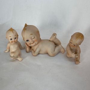 Vintage Ceramic/Porcelain Kewpie dolls set of 3 KW913N & KW228
